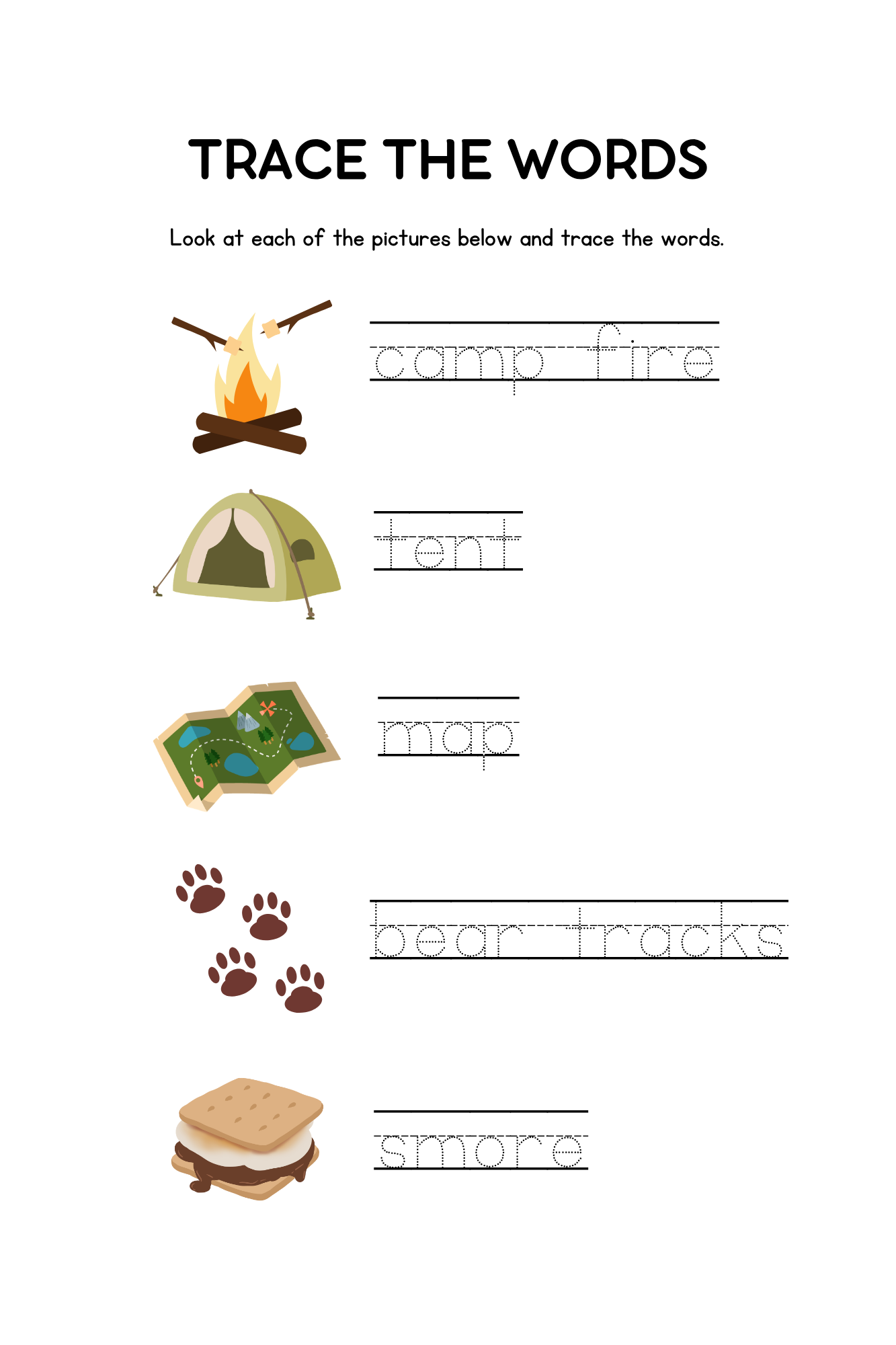 Camping Trip Travel Size Coloring & Activity Book