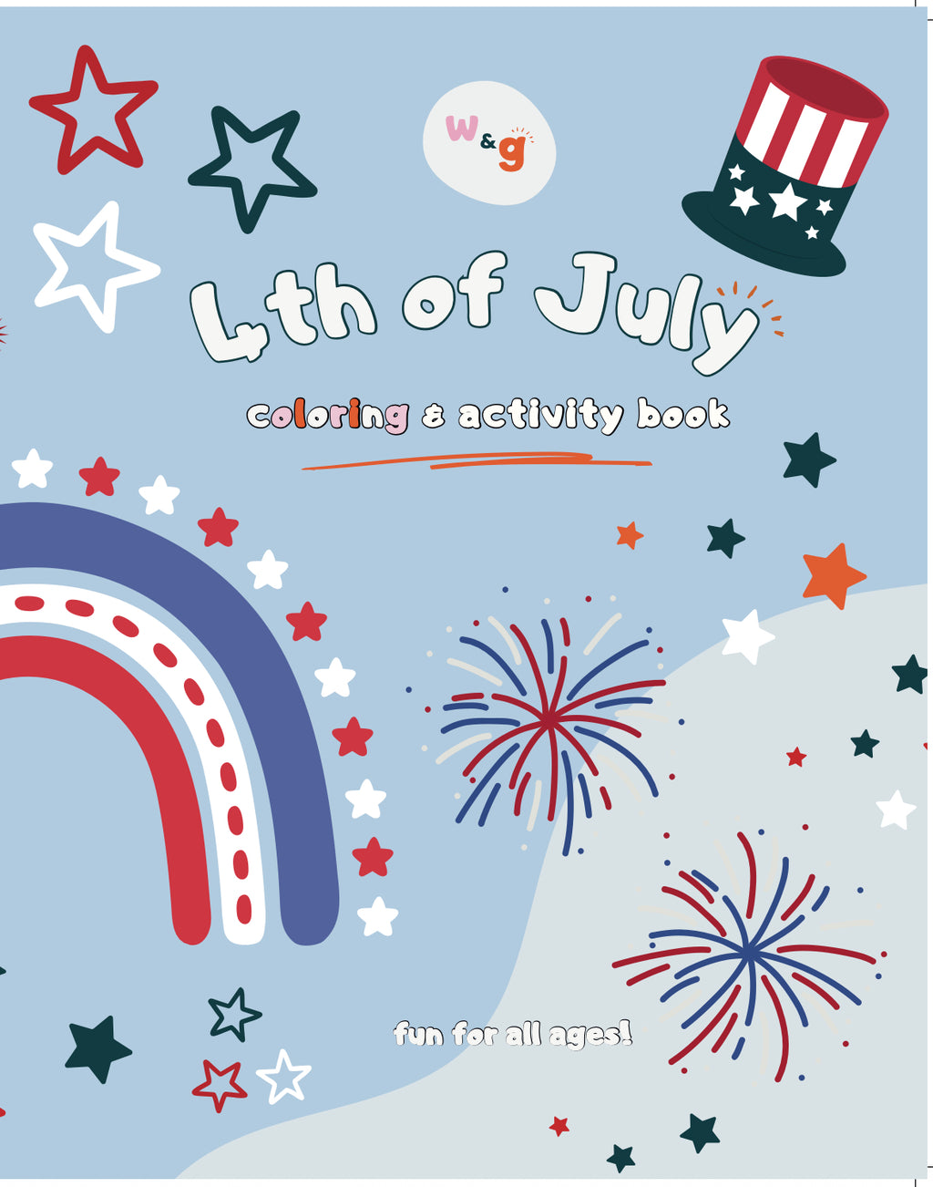 Premium 4th of July Coloring & Activity Book