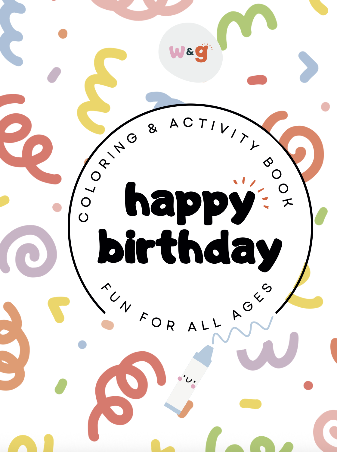 Happy Birthday Travel Size Coloring & Activity Book