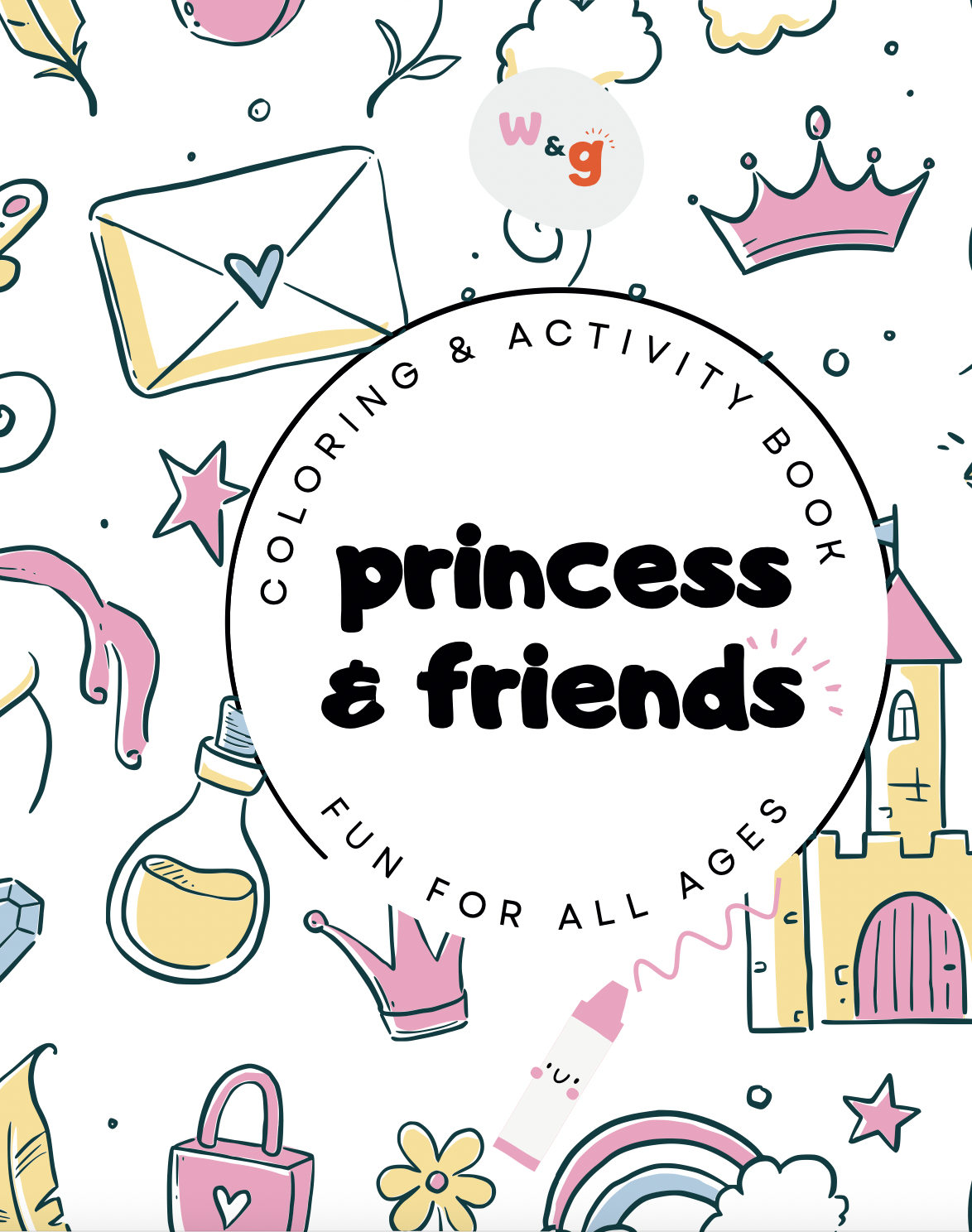 Princess & Friends Travel Size Coloring & Activity Book