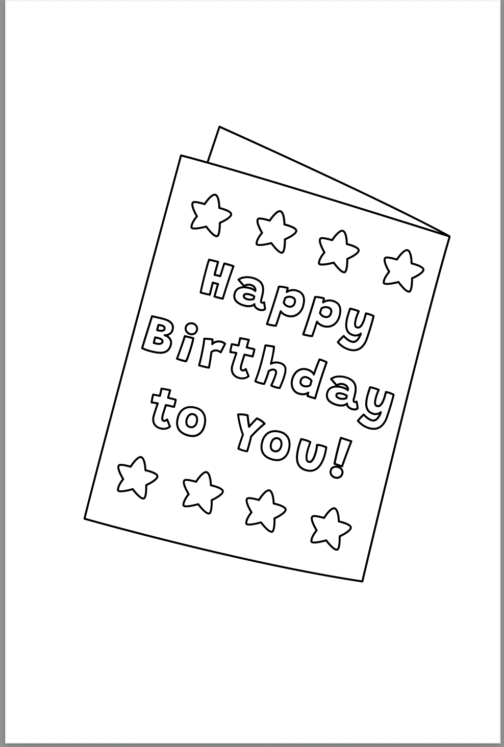Happy Birthday Travel Size Coloring & Activity Book