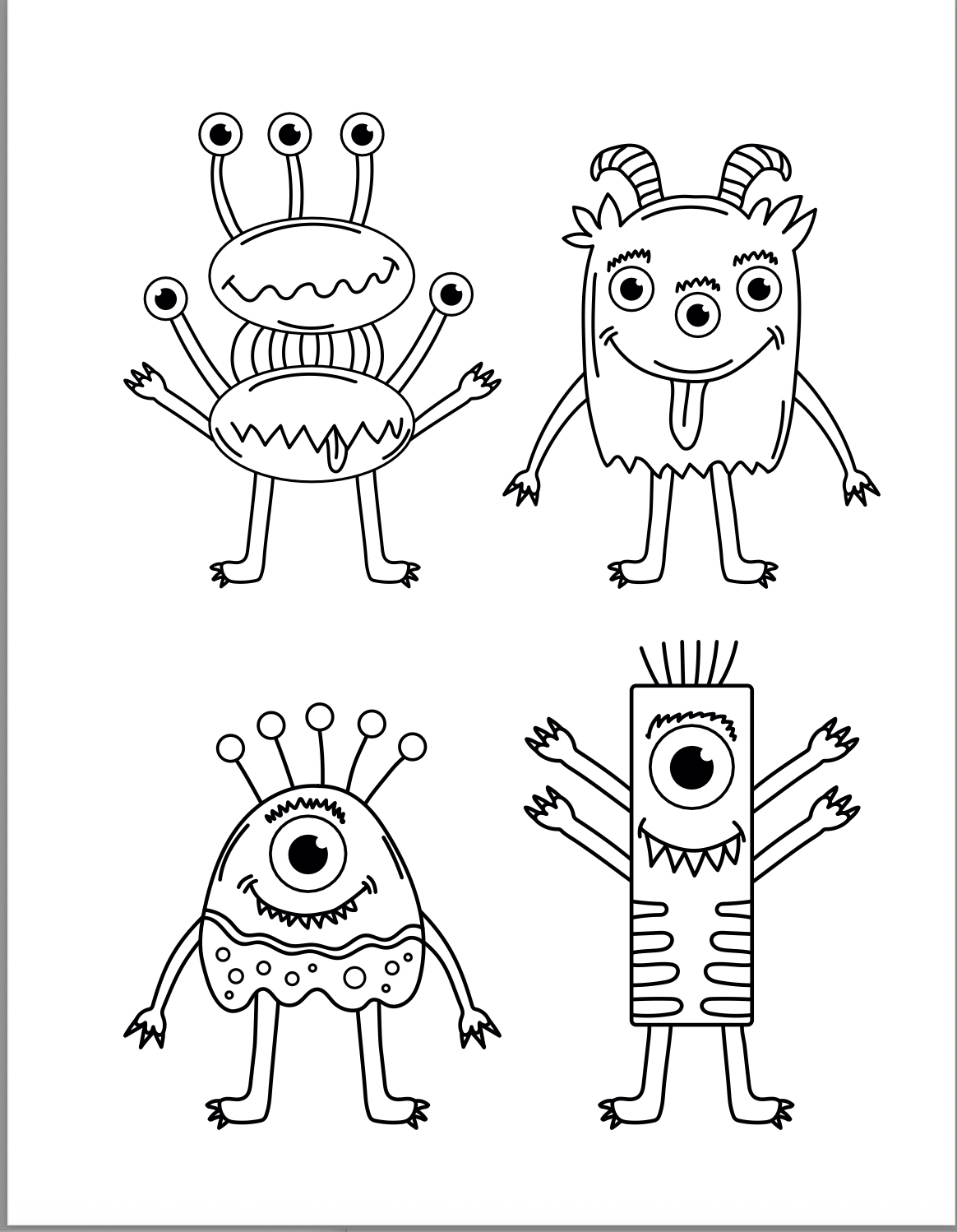 Little Monsters Premium Coloring & Activity Book