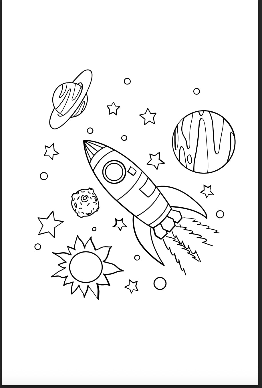 Space Adventure Travel Size Coloring & Activity Book